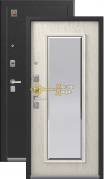 Входная дверь Центурион LUX-1, 2 замка, 2 мм металл, (серебро антик+патина крем) 