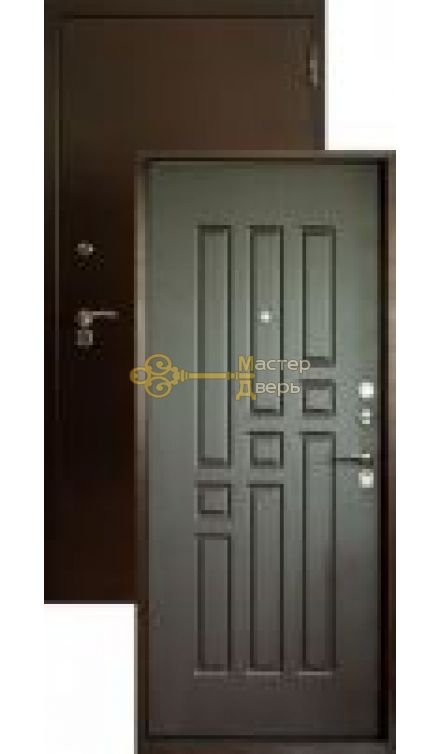 Дверь входная Аргус 6, 2 замка, 1,5 мм металл, (медь антик+венге)