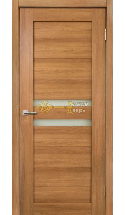 Дверь межкомнатная Экошпон Дера Мастер 642. Стекло белое, цвет карамель.