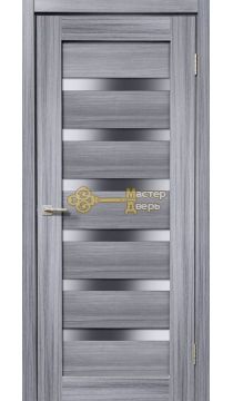 Дверь межкомнатная Экошпон Дера Мастер 643. Стекло белое, цвет сандал серый.