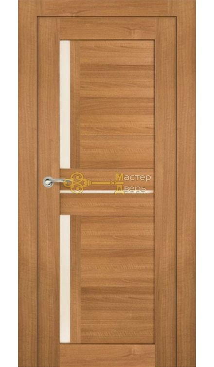 Дверь межкомнатная Экошпон Дера Мастер 688. Карамель, остекленная.