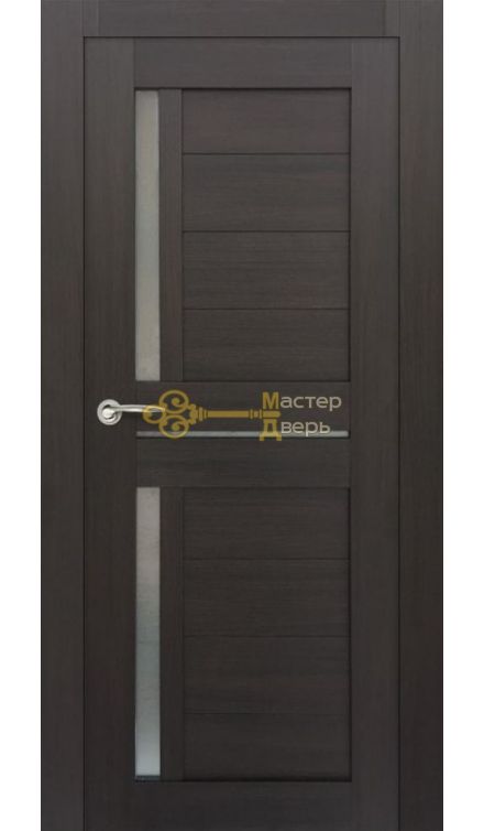 Дверь межкомнатная Экошпон Дера Мастер 688. Венге, остекленная.