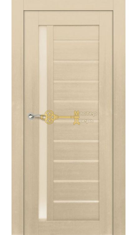 Дверь межкомнатная Экошпон Дера Мастер 691Б. Беленый дуб, остекленная.