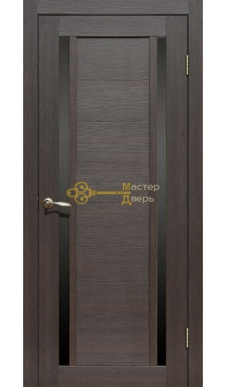 Экошпон La Stella 223. Стекло лакобель чёрное. Дуб мокко. Экошпон La Stella 223. Стекло лакобель чёрное. Дуб мокко.