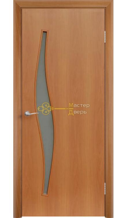 Дверь ламинированная Волна С-10, миланский орех.