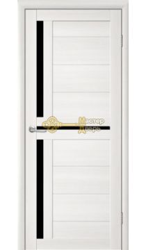 ДверьTrendDoors TDT-5 стекло чёрное, цвет лиственница белая.