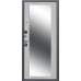 Тёплая дверь Троя 10 см MAXI зеркало, 2 замка, 1,4 мм металл, серебро антик+дуб сонома.