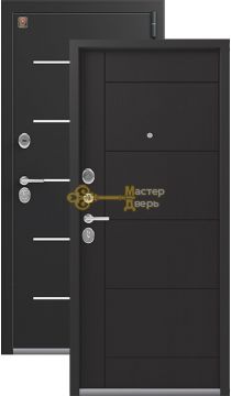 Тёплая входная дверь Легион L-2. 2 замка, 1,5 мм металл, чёрный шёлк+венге шоколад.