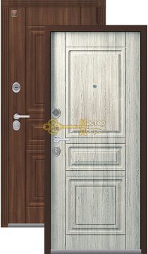Тёплая входная дверь Легион L-4, 2 замка. 1,5 мм металл,медный муар+полярный дуб.