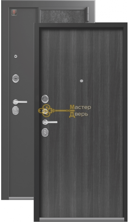 Тёплая входная дверь Легион L-7. 2 замка, 1,5 мм металл,серый шёлк+венге табакко.