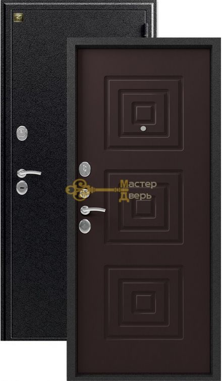 Дверь Зевс, Z-4, 2 замка, 1,5мм сталь, (серебро антик+венге)