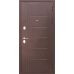 Тёплая дверь Троя 10 см , 2 замка, 1,4 мм металл, медь антик+венге.