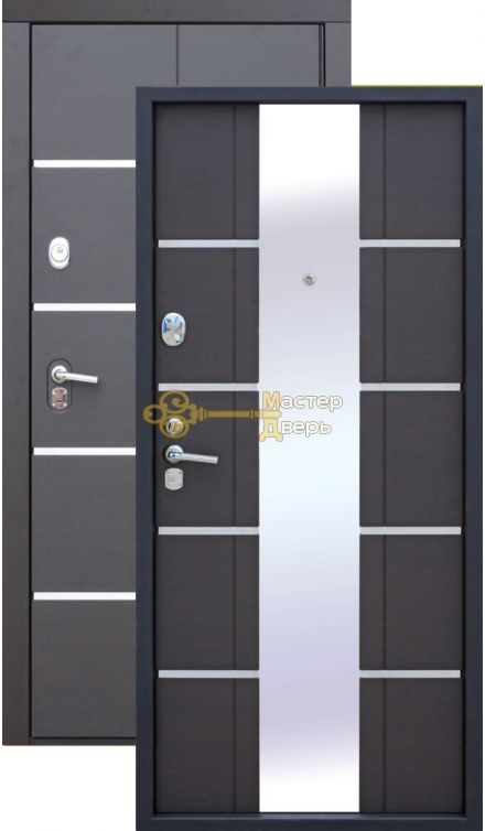 Сейф-дверь входная Alta Tech, 2 замка, 1,8 мм металл, венге+венге.