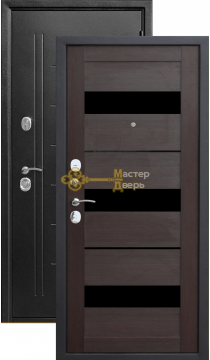 Тёплая дверь Троя 10 см, 2 замка, 1,4 мм металл, серебро антик+кипарис тёмный.