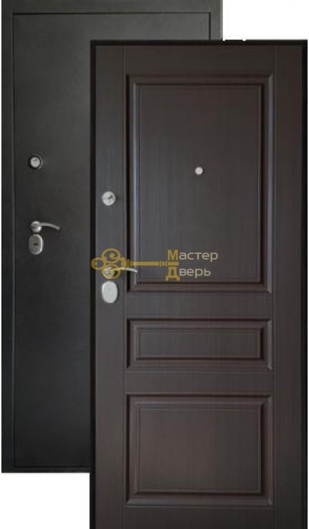 Дверь Сибирия Люкс, 2 замка, 2 мм металл, (серебро+венге)